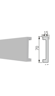 Напольный плинтус М17 70/15