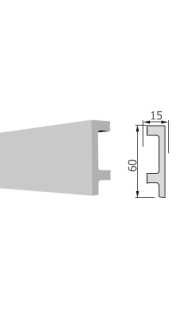 Напольный плинтус П15 60/15