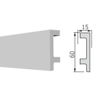 Напольный плинтус П15 60/15