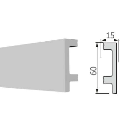 Напольный плинтус П15 60/15