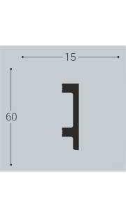 Напольный плинтус П15 60/15