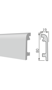 Напольный плинтус П16 80/19