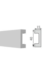 Напольный плинтус М18 40/15
