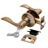 Комплект ручка+защёлка Rucetti НК-03 с ключом-фиксатором L (3 цвета)