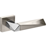 Ручка дверная FUARO - DIAMOND DM SN/CP-3 матовый никель/хром