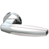 Ручка дверная ARMADILLO - ARC URB2 CP/White-14 (хром/белый)