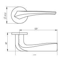 Ручка дверная ARMADILLO - Flame URS CP-8 (хром)