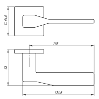 Ручка дверная ARMADILLO - Grand USS FSG-39 (золото)