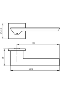 Ручка дверная ARMADILLO - Mirage USS BL-26 (чёрный)