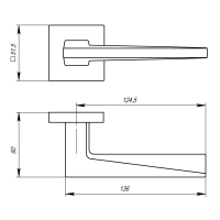 Ручка дверная ARMADILLO - Mori USS AB-7 (бронза)