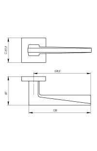 Ручка дверная ARMADILLO - Mori USS BL-26 (чёрный)