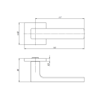 Ручка дверная ARMADILLO - SKY USS FSG-39 (золото)