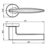 Ручка дверная ARMADILLO - SQUID URB9 АВ-7 (бронза)