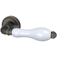 Ручка дверная ARMADILLO - Silvia (темная медь/бел фарфор)