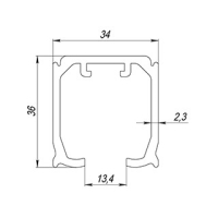 Верхняя направляющая Armadillo Comfort-PRO 80/2,3/2000 track (2 м)