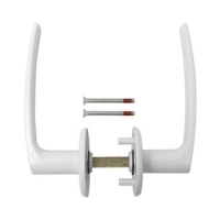 Комплект дверных ручек с накладками под цилиндр DH-0219 NE (ЧЕРНЫЙ)