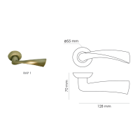 Дверные ручки RUCETTI RAP 1 (2 цвета)