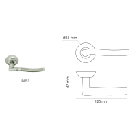 Дверные ручки RUCETTI RAP 3 (2 цвета)