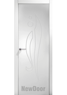 Дверь в эмали НьюДор 18 ПГ (белая)