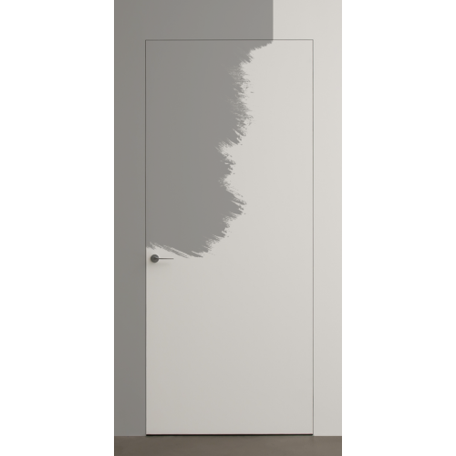 Дверь elPORTA Порта Invisible 4A Праймер White алюминиевая кромка