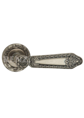 Ручка дверная RENZ - Габриэлла (серебро античное)