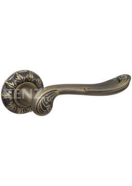 Ручка дверная RENZ - Глория (бронза античная матовая)