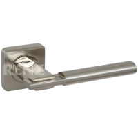 Ручка дверная RENZ - Лоренцо (никель матовый/блестящий)