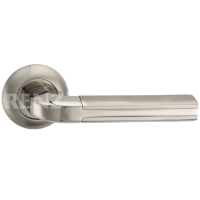 Ручка дверная RENZ - Адриано (хром матовый/хром блестящий)