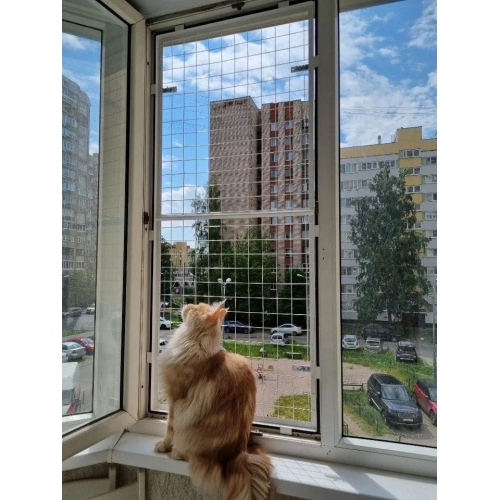 Антикошка на окна ПВХ на задвижках, от выпадения детей и питомцев