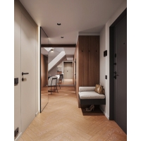 Дверь скрытого монтажа - под покраску - СТАНДАРТ 1 - Реверсивного открывания - шумоизоляция