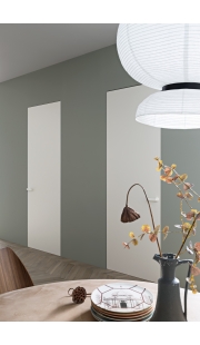 ЗеДорс 189 Invisible - дверь скрытого монтажа под покраску, кромка хром/чёрная (универсальная/реверс)