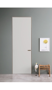 ЗеДорс 189 Invisible - дверь скрытого монтажа под покраску, кромка хром/чёрная (универсальная/реверс)