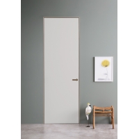 ЗеДорс 189 Invisible - дверь скрытого монтажа под покраску, кромка хром/чёрная (универсальная/реверс)